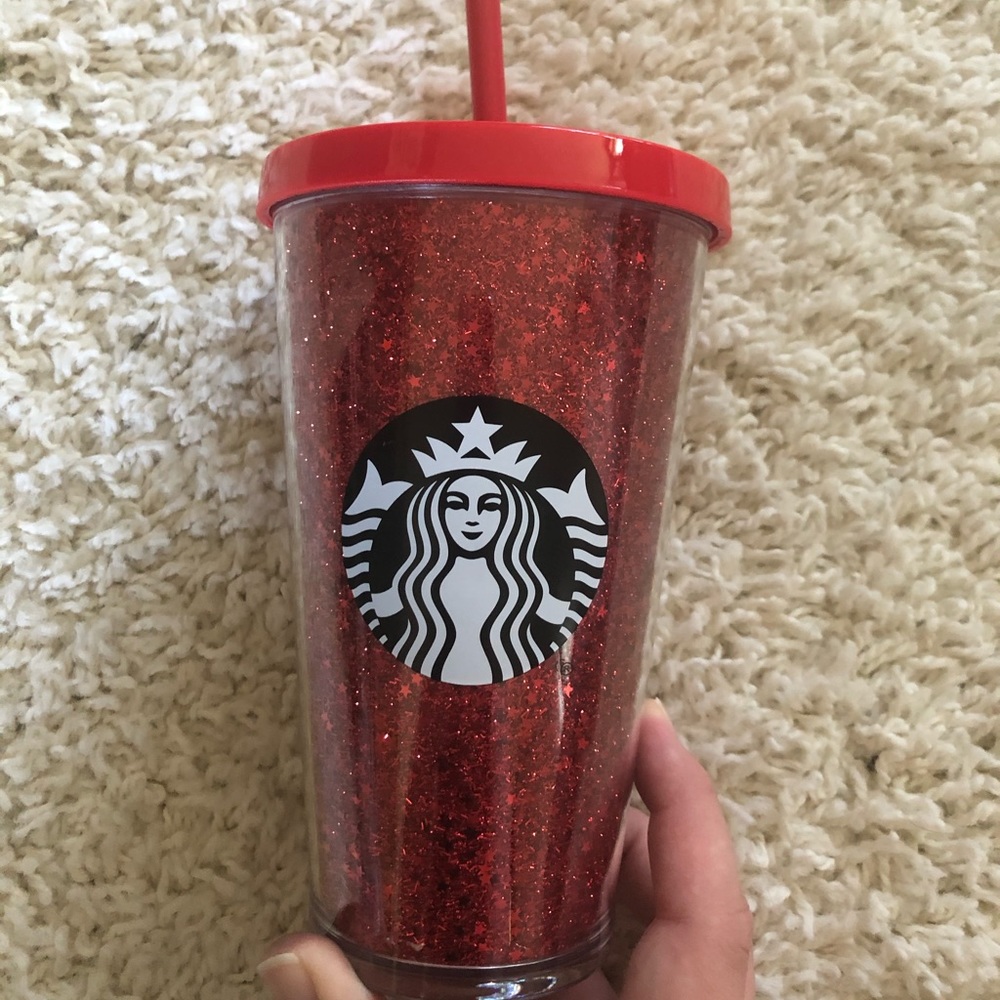 Sparkly Red Christmas Tumbler - Starbucks